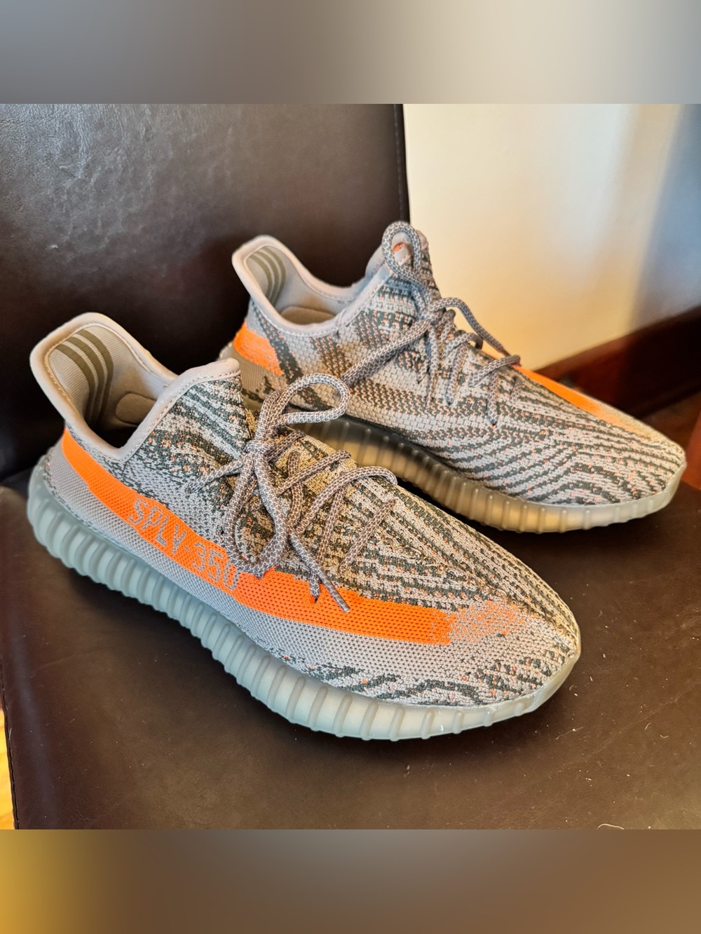 Mens Adidas Grey & Orange Athletic Sneakers - SPLY-350 Style Size 9.5 No box